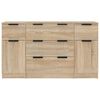 vidaXL Ensemble de buffets 3 pcs Ch&ecirc;ne sonoma Bois d'ing&eacute;nierie