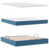vidaXL Lit de Rangement avec matelas Bleu fonc&eacute; 160 x 200 cm Velours
