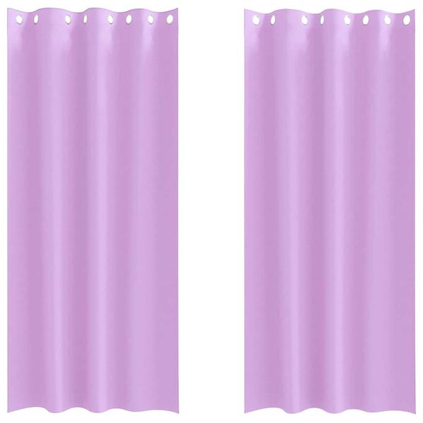 vidaXL Rideaux occultants avec anneaux 2 pcs Violet 225 x 140 cm