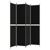vidaXL Cloison de s&eacute;paration 4 panneaux Noir 200x220 cm Tissu