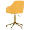 vidaXL Chaises pivotantes à manger lot de 6 jaune velours