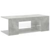 vidaXL Meuble TV avec lumi&egrave;res LED gris b&eacute;ton 90x39x30 cm