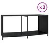 vidaXL &Eacute;tag&egrave;res de rangement 2 pcs noir r&eacute;sine tress&eacute;e