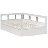 vidaXL Lit biblioth&egrave;que sans matelas blanc 120x190 cm bois pin massif