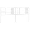 vidaXL T&ecirc;te de lit de remplacement m&eacute;tal blanc 193 cm