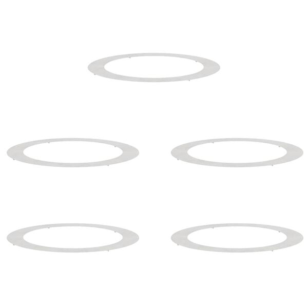 vidaXL adapt&eacute; pour anneaux d'arbre plats 5 pcs Argent &Oslash;90 / 120 cm