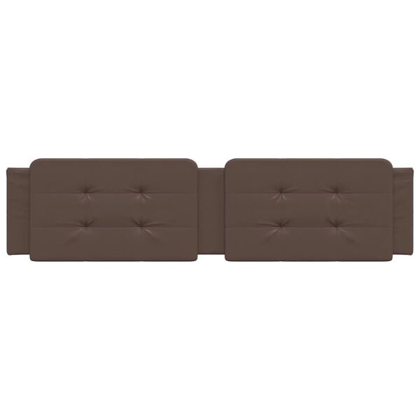 vidaXL Coussin de t&ecirc;te de lit Zadar marron 200 cm similicuir