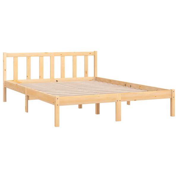 vidaXL Cadre de lit sans matelas bois massif 160x200 cm