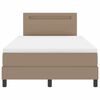 vidaXL Lit &agrave; ressorts avec matelas Cappuccino 120 x 200 cm Simili cuir