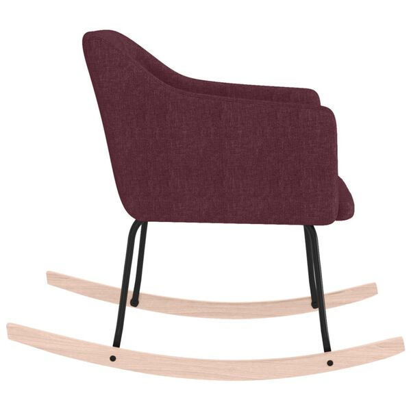 vidaXL Chaise &agrave; bascule Violet Tissu