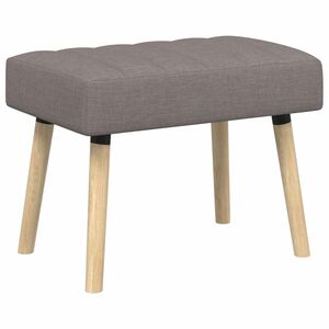 vidaXL Banc capitonn&eacute; canal Taupe 60 x 40 x 45 cm Tissu