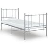 vidaXL Cadre de lit sans matelas gris métal 100x200 cm