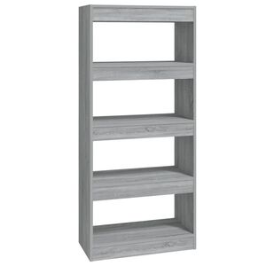 vidaXL Biblioth&egrave;que/Cloison Sonoma gris 60x30x135 cm Bois d'ing&eacute;nierie