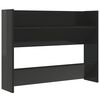 vidaXL Armoire &agrave; chaussures murale noir brillant bois d'ing&eacute;nierie
