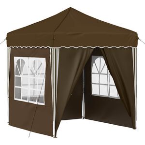 vidaXL Tente de f&ecirc;te pop-up 195 x 195 x 245 cm Taupe Tissu Oxford