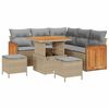 vidaXL Ensemble de canap&eacute; de jardin 8 pcs Beige et Gris clair