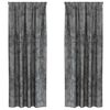 vidaXL Rideaux en velours 2 pcs Gris 245 x 140 cm Velours