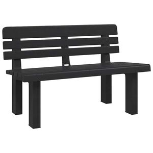 vidaXL Banc de jardin anthracite 110x52x71 cm polypropyl&egrave;ne