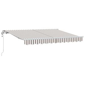 vidaXL Auvent r&eacute;tractable Gris clair et blanc 300 x 250 cm