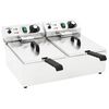 vidaXL Friteuse double électrique Acier inoxydable 20 L 6000 W