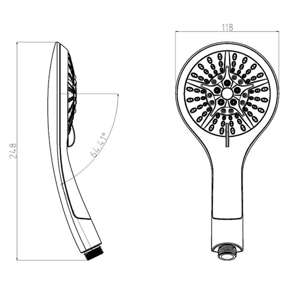 SCH&Uuml;TTE Douchette &agrave; main avec 5 fonctions BROADWAY blanc-chrome