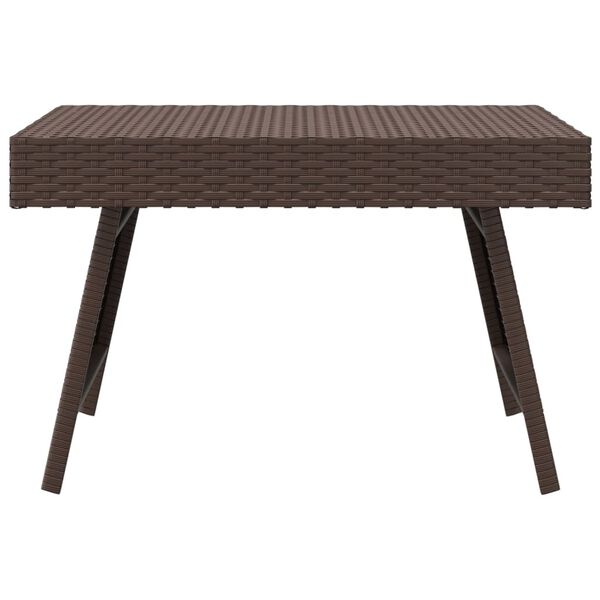 vidaXL Table d'appoint pliable marron 60x40x38 cm r&eacute;sine tress&eacute;e