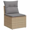 vidaXL Salon de jardin avec coussins 9 pcs beige r&eacute;sine tress&eacute;e