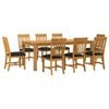 vidaXL Ensemble de salle &agrave; manger 9 pc Noir Bois de ch&ecirc;ne massif