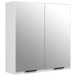 vidaXL Armoire &agrave; miroir de salle de bain Blanc 64x20x67 cm