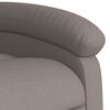 vidaXL Fauteuil inclinable de massage Taupe Tissu
