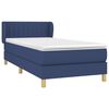 vidaXL Sommier &agrave; lattes de lit avec matelas Bleu 100x200 cm Tissu