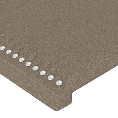 vidaXL Tête de lit avec oreilles Taupe 147x16x118/128 cm Tissu