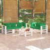 vidaXL Salon palette de jardin 6 pcs avec coussins bois de pin