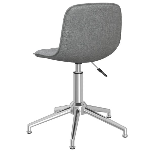 vidaXL Chaise pivotante de bureau Gris clair Tissu