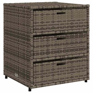 vidaXL Armoire de rangement de jardin gris 55x59x69 cm r&eacute;sine tress&eacute;e