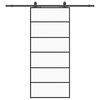 vidaXL Porte coulissante kit de quincaillerie noir 90x205 cm verre ESG