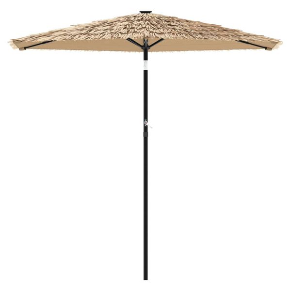 vidaXL Parasol de jardin avec mât en acier marron 268x268x226 cm