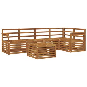 vidaXL Ensemble de canap&eacute;s d'ext&eacute;rieur 6 pc Naturel Polyester