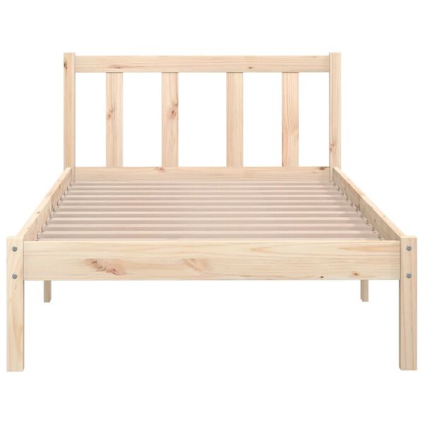 vidaXL Cadre de lit sans matelas bois massif 100x200 cm