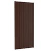 vidaXL Panneaux de toiture 12 pcs Acier galvanis&eacute; Marron 100x45 cm