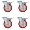 vidaXL Roulettes pivotantes avec double freins 4 pcs 100 mm
