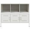 vidaXL Buffet blanc 100,5x39x79 cm acier