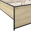 vidaXL Cadre de lit sans matelas ch&ecirc;ne sonoma 150x200 cm