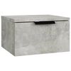 vidaXL Table de chevet murale Gris b&eacute;ton 34x30x20 cm