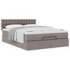 vidaXL Lit ottoman avec matelas taupe 140x200 cm tissu