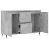 vidaXL Buffet gris b&eacute;ton 101,5x35x70 cm bois d'ing&eacute;nierie