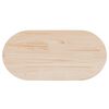 vidaXL Plateau de table ovale en pin massif 70 x 35 x 2,5 cm