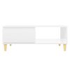 vidaXL Table basse blanc brillant 90x60x35 cm bois d'ingénierie