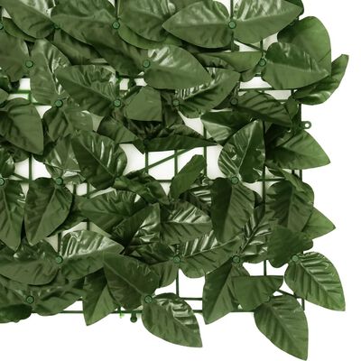 vidaXL Écran de balcon avec feuilles vert foncé 600x75 cm