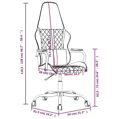 vidaXL Chaise de jeu de massage camouflage et noir similicuir